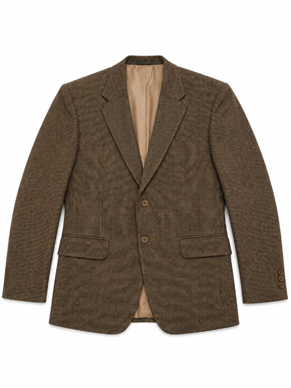 Oscar de la Renta Wool Sport Coat in Brown Size 46R